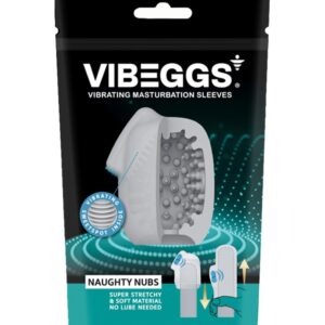 VIBEGGS Naughty Nubs - Masturbator 2 in 1, Autolubrifiant, cu Vibrator Bullet și Funcție de Stimulator Clitoridian