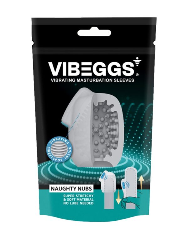 VIBEGGS Naughty Nubs - Masturbator 2 in 1, Autolubrifiant, cu Vibrator Bullet și Funcție de Stimulator Clitoridian