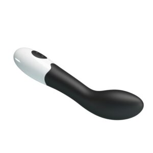 Pretty Love Bishop – Vibrator Punctul G Waterproof, Silicon Premium, Negru, 18.2 cm, Ø 3.1 cm