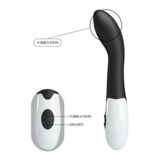 Pretty Love Bishop – Vibrator Punctul G Waterproof, Silicon Premium, Negru, 18.2 cm, Ø 3.1 cm