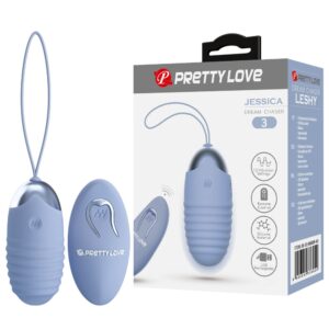 Pretty Love Jessica Blue – Ou Vibrator cu Telecomanda, Waterproof, Silicon premium, 12 moduri vibratie, Ø 3.3 cm