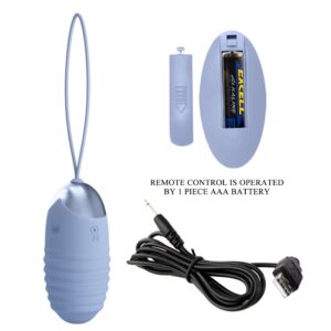 Pretty Love Jessica Blue – Ou Vibrator cu Telecomanda, Waterproof, Silicon premium, 12 moduri vibratie, Ø 3.3 cm