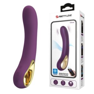 Pretty Love Ethan Purple – Vibrator Punctul G Waterproof, Control prin Aplicatie, Silicon, 20 cm, Ø 3.5 cm