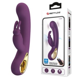 Pretty Love Liam Purple – Vibrator Rabbit Waterproof, Punctul G, Control prin Aplicatie, Silicon, 21 cm, Ø 3.6 cm