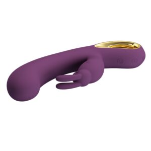 Pretty Love Liam Purple – Vibrator Rabbit Waterproof, Punctul G, Control prin Aplicatie, Silicon, 21 cm, Ø 3.6 cm