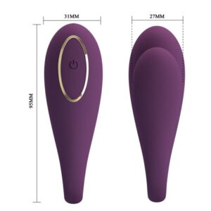Pretty Love August Purple – Vibrator Stimulare Clitoris si Punctul G, Silicon, Control prin Aplicatie, Mov, Ø 2.7 cm