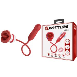 Pretty Love Ashlynn – Vibrator Bullet cu Impingere si Stimulator Clitoris, Silicon, Waterproof, functie dubla