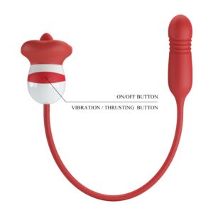 Pretty Love Ashlynn – Vibrator Bullet cu Impingere si Stimulator Clitoris, Silicon, Waterproof, functie dubla