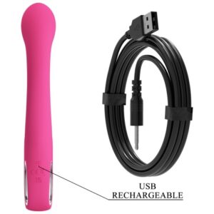 Pretty Love Fritz – Vibrator Rabbit Waterproof, Silicon Premium, Roz, 12 Moduri de Vibratii, 19.8 cm, Ø 3.4 cm