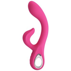 Pretty Love Fritz – Vibrator Rabbit Waterproof, Silicon Premium, Roz, 12 Moduri de Vibratii, 19.8 cm, Ø 3.4 cm