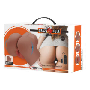 Crazy Bull Hailey – Masturbator Realistic Tip Vagin si Anus, cu Vibratii si Telecomanda, TPR Moale, Waterproof