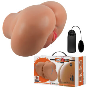 Crazy Bull Luna – Masturbator Realistic Tip Vagin si Anus, cu Vibratii si Telecomanda, TPR Moale, Waterproof
