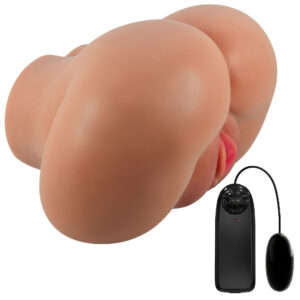 Crazy Bull Luna – Masturbator Realistic Tip Vagin si Anus, cu Vibratii si Telecomanda, TPR Moale, Waterproof