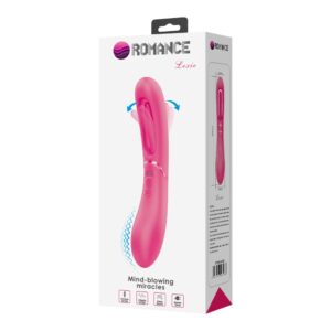 Romance Lexie Pink – Vibrator Punctul G Waterproof, Silicon, cu Miscari Flutter, Roz, 20 cm, Ø 3.1 cm