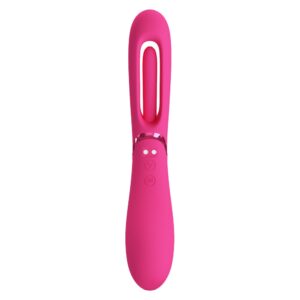 Romance Lexie Pink – Vibrator Punctul G Waterproof, Silicon, cu Miscari Flutter, Roz, 20 cm, Ø 3.1 cm