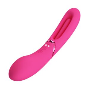 Romance Lexie Pink – Vibrator Punctul G Waterproof, Silicon, cu Miscari Flutter, Roz, 20 cm, Ø 3.1 cm
