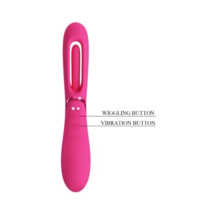Romance Lexie Pink – Vibrator Punctul G Waterproof, Silicon, cu Miscari Flutter, Roz, 20 cm, Ø 3.1 cm