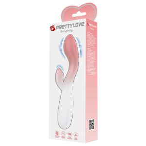 Pretty Love Brigthy – Vibrator Rabbit Waterproof, Silicon, Punctul G, 20 cm, Ø 3.4 cm