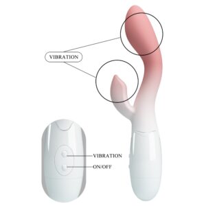 Pretty Love Brigthy – Vibrator Rabbit Waterproof, Silicon, Punctul G, 20 cm, Ø 3.4 cm
