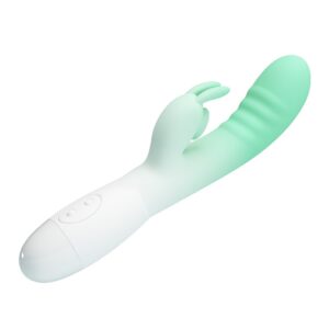 Pretty Love Cerberus Grenn – Vibrator Rabbit Waterproof, Silicon Premium, 20.6 cm, Ø 3.2 cm