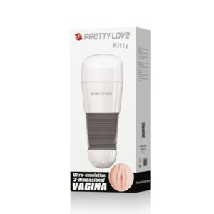 Pretty Love Kitty Vagina – Masturbator Realist Tip Vagin, Textura Naturala, Waterproof