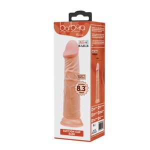 Barbara Calvin – Dildo Realistic cu Ventuza, Waterproof, TPR moale, 20 cm, Ø 4.2 cm