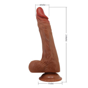 Beautiful Calisto – Dildo Realistic cu Ventuza, Functii de Vibratie, Rotatie si Impingere, 25 cm, Ø 4 cm