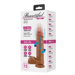 Beautiful Abel – Dildo Realistic cu Ventuza, 5 moduri de Vibratie, Rotatie si Impingere, 21 cm, Ø 4.2 cm