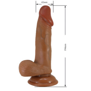 Beautiful Zebulon – Dildo Realistic cu Ventuza, Waterproof, TPR moale, 19.4 cm, Ø 4.2 cm