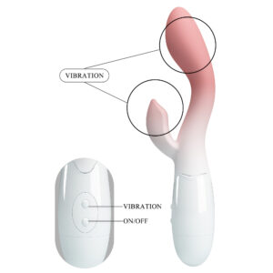 Pretty Love Brigthy – Vibrator Rabbit Waterproof, Silicon, Punctul G, 20 cm, Ø 3.4 cm