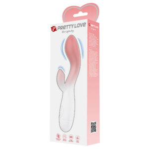 Pretty Love Brigthy – Vibrator Rabbit Waterproof, Silicon, Punctul G, 20 cm, Ø 3.4 cm