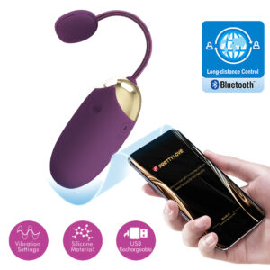 Pretty Love Abner Purple – Ou Vibrator cu Vibratii intense, Control prin Aplicatie, Silicon, Ø 3.3 cm