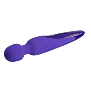 Pretty Love Antony Blue – Vibrator Wand Masaj, Silicon Premium, Functie Incalzire, Ø 4.8 cm