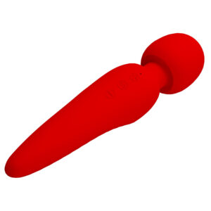 Pretty Love Meredith Red – Vibrator Wand Masaj, Silicon, Waterproof,  21.5 cm, Ø 5 cm