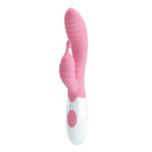 Pretty Love Hyman Pink – Vibrator Rabbit Waterproof, Silicon, Punctul G, Roz, 20 cm, Ø 3.2 cm