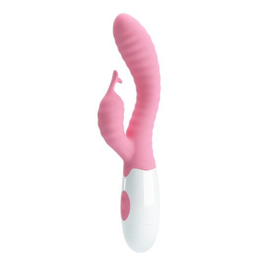 Pretty Love Hyman Pink – Vibrator Rabbit Waterproof, Silicon, Punctul G, Roz, 20 cm, Ø 3.2 cm