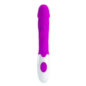 Pretty Love Peter Purple – Vibrator Rabbit Waterproof, Silicon Premium, Punctul G, 19.2 cm, Ø 3.1 cm