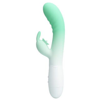 Pretty Love Cerberus Grenn – Vibrator Rabbit Waterproof, Silicon Premium, 20.6 cm, Ø 3.2 cm