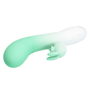 Pretty Love Cerberus Grenn – Vibrator Rabbit Waterproof, Silicon Premium, 20.6 cm, Ø 3.2 cm