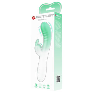 Pretty Love Cerberus Grenn – Vibrator Rabbit Waterproof, Silicon Premium, 20.6 cm, Ø 3.2 cm