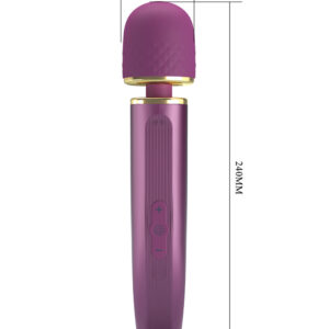 Pretty Love Colorful Massager – Vibrator Wand Masaj, Silicon, Waterproof, 7 Moduri de Vibratii, Ø 4.8 cm