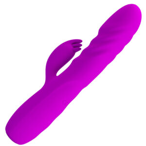 Pretty Love Melanie – Vibrator Rabbit Waterproof, 12 Moduri de Vibratii, Silicon Premium, 20,5 cm, Ø 3,5 cm