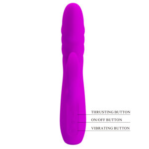 Pretty Love Melanie – Vibrator Rabbit Waterproof, 12 Moduri de Vibratii, Silicon Premium, 20,5 cm, Ø 3,5 cm