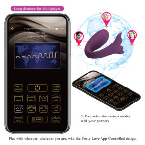 Pretty Love Jayleen Purple – Vibrator Stimulare Clitoris si Punctul G, Control prin Aplicatie, 10 cm, Ø 3.3 cm