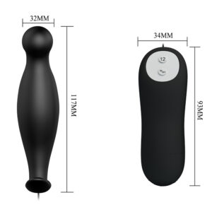 Pretty Love Special Anal Butt Plug – Dop anal, Stimulator cu Vibratii si Telecomanda, Silicon, 11.7 cm, Ø 2.8 cm