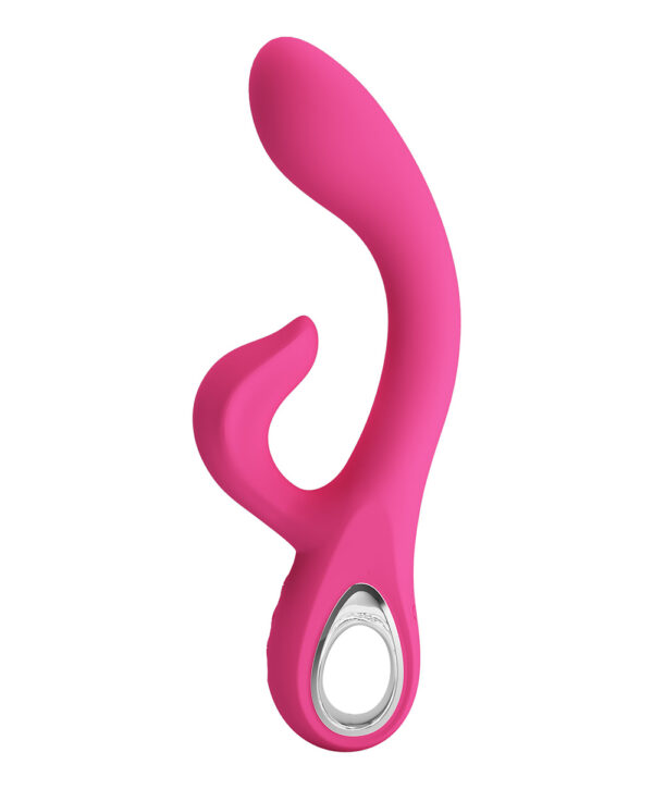 Pretty Love Fritz – Vibrator Rabbit Waterproof, Silicon Premium, Roz, 12 Moduri de Vibratii, 19.8 cm, Ø 3.4 cm