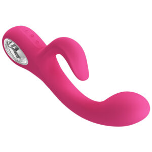 Pretty Love Fritz – Vibrator Rabbit Waterproof, Silicon Premium, Roz, 12 Moduri de Vibratii, 19.8 cm, Ø 3.4 cm