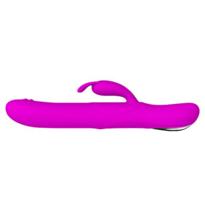 Pretty Love Byron Purple – Vibrator Rabbit Waterproof, Silicon, Punctul G, Functie de Impingere, 25 cm, Ø 4 cm