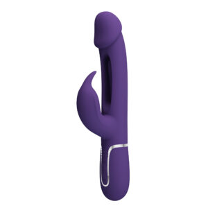 Pretty Love Kampas Blue – Vibrator Rabbit Waterproof, 3 in 1, Functie Climax, Silicon, 23 cm, Ø 3.7 cm