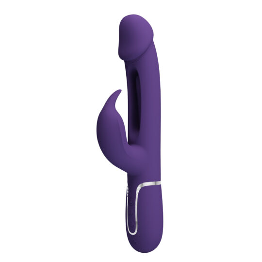 Pretty Love Kampas Blue – Vibrator Rabbit Waterproof, 3 in 1, Functie Climax, Silicon, 23 cm, Ø 3.7 cm